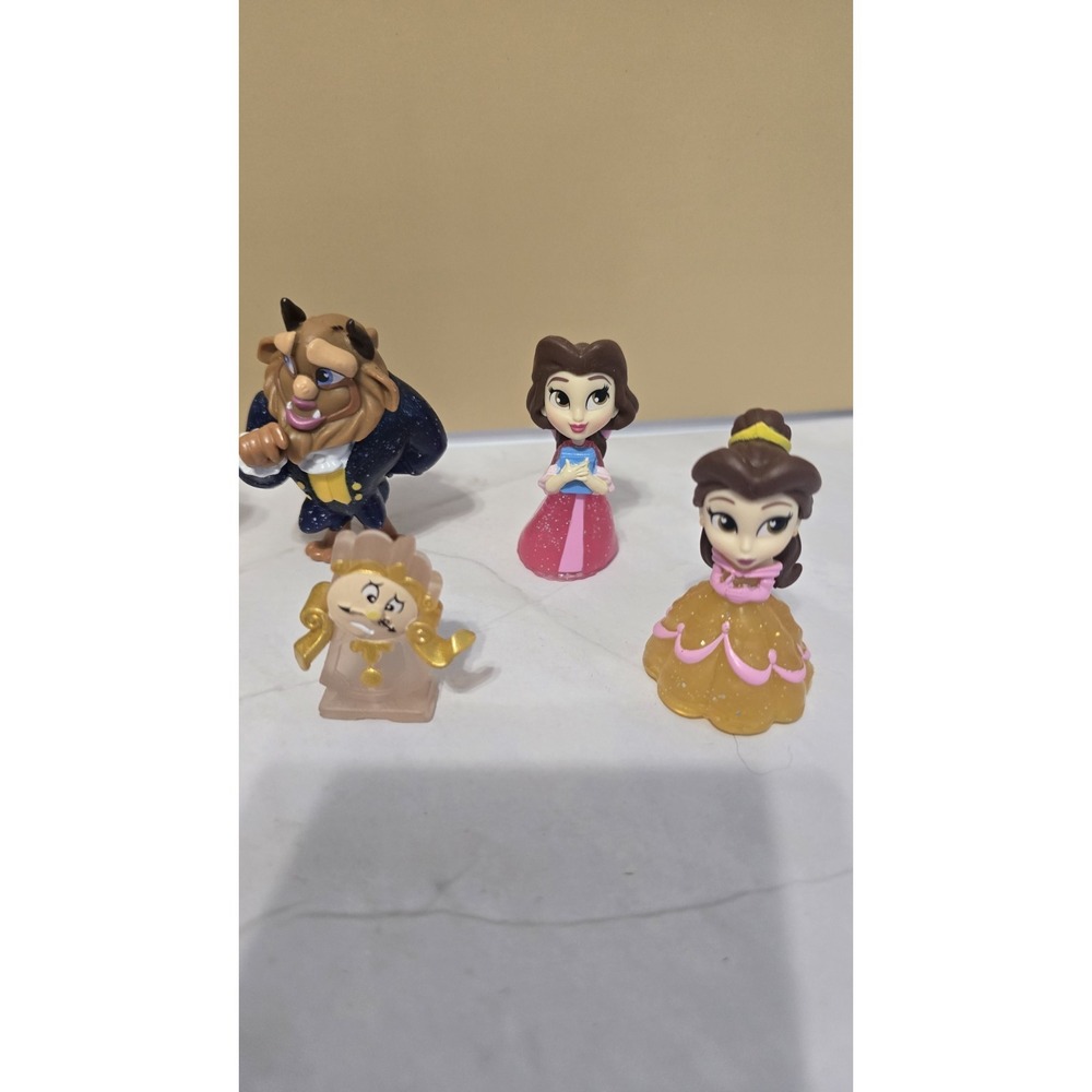 Disney Comic Character Beauty And The Beast Movie Figurines Lot Of 6 - Picture 3 of 5